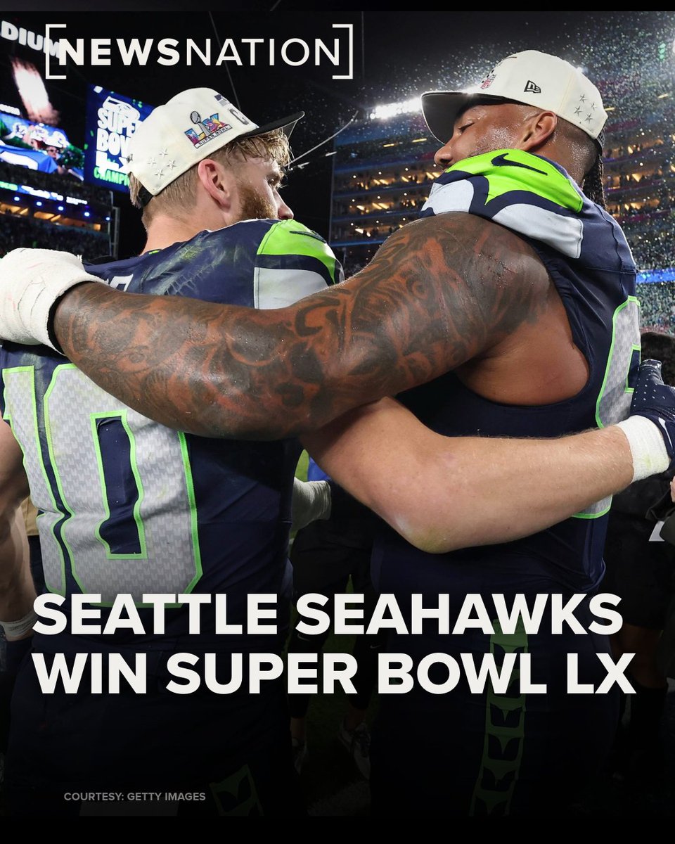 The Seattle Seahawks are Super Bowl LX champs after beating the New England Patriots 29-13.

MORE: newsnationnow.com/us-news/sports…