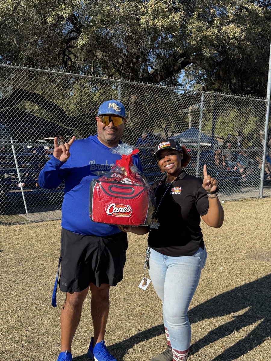 BearStrength210's tweet photo. 2026 MacArthur Brahmas’ Hit-A-Thon Homerun Derby Champ!!! MAC Grad Class of 2014 Alumni 1B, Coach Sanchez!!! Thank you @raisingcanes for showing out &amp; always supporting!!! #EarnTheRight https://t.co/Rcly4rWE9M