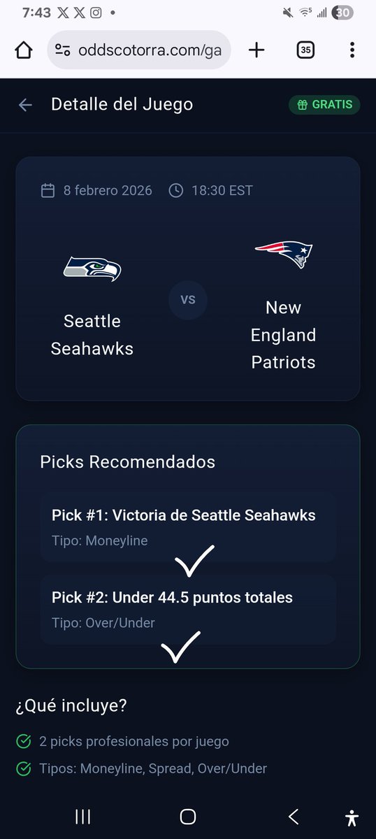 OddsCotorra's tweet photo. ✅️✅️🏈🏈 #NFL
#SuperBowl
#Dupleta ✅️✅️💰🎯
Registrarte que esperas para ganar en las apuestas deportivas #NBA #NHL https://t.co/3C0bJ47gjX https://t.co/us8OFmIavw