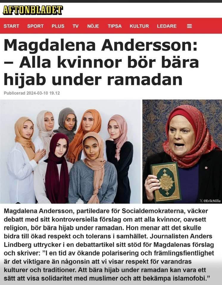 Visserligen 2024, men det vore intressant att veta om hon fortfarande har den inställningen!🤦‍♀️