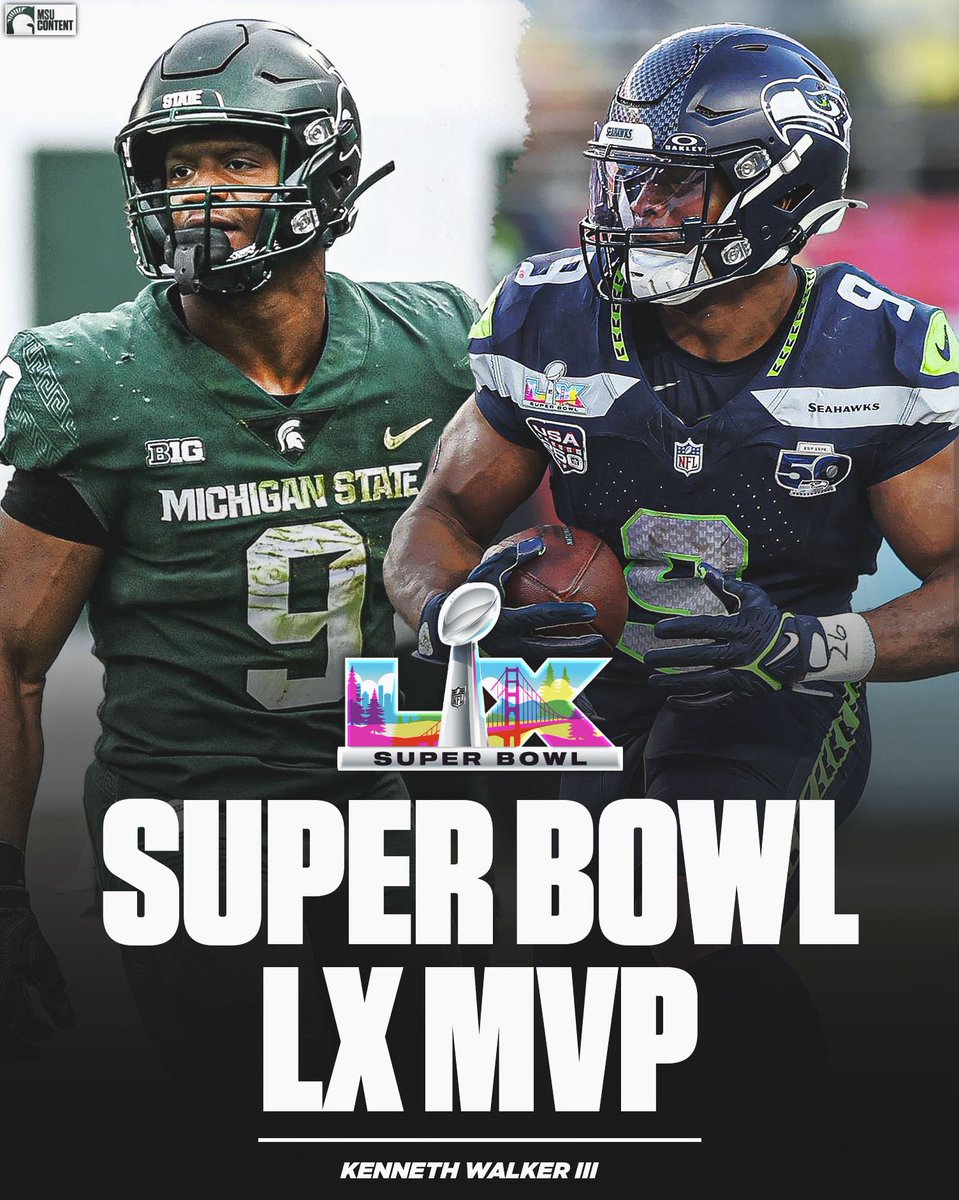 Michigan State’s Kenneth Walker III is the Super Bowl LX MVP‼️

SD4L.