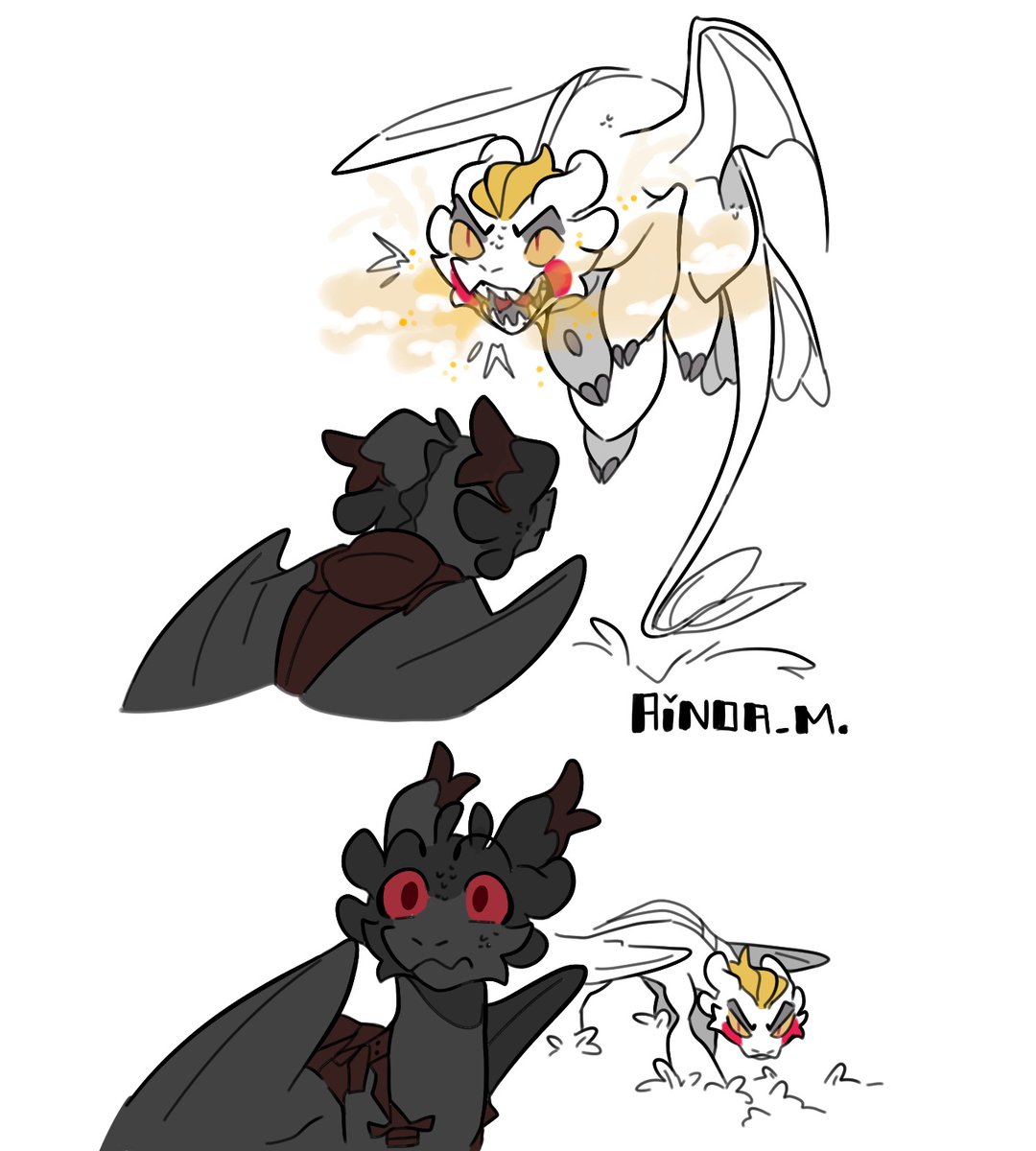 Night Fury meets Light Fury for the first time...🖤🤍✨️ PT 1

#howtotrainyourdragon #radioapple #appleradio #lucifermorningstar #alastor