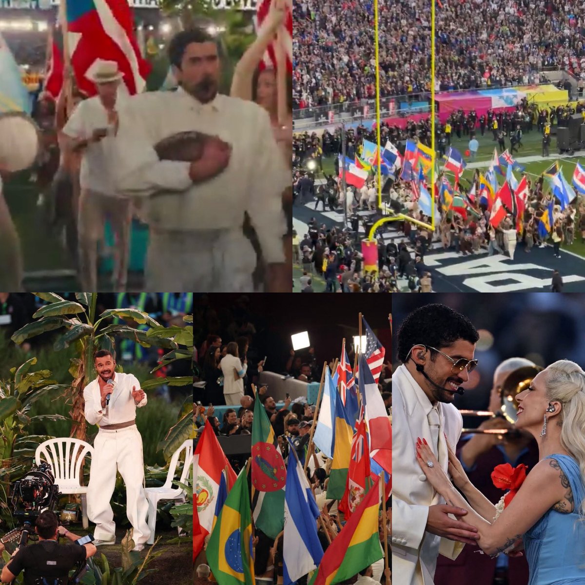 JuanFValverde's tweet photo. ¡Qué poder y homenaje a nuestra Latinoamérica!

No hay palabras para describir el espectacular show de medio tiempo de #superbowl liderado por #BadBunny

No he sido fanático de su música pero admirable actuación , montaje , ritmo y sobretodo mensaje solidario. 

¿Qué les pareció? https://t.co/BCHFZkiKKq