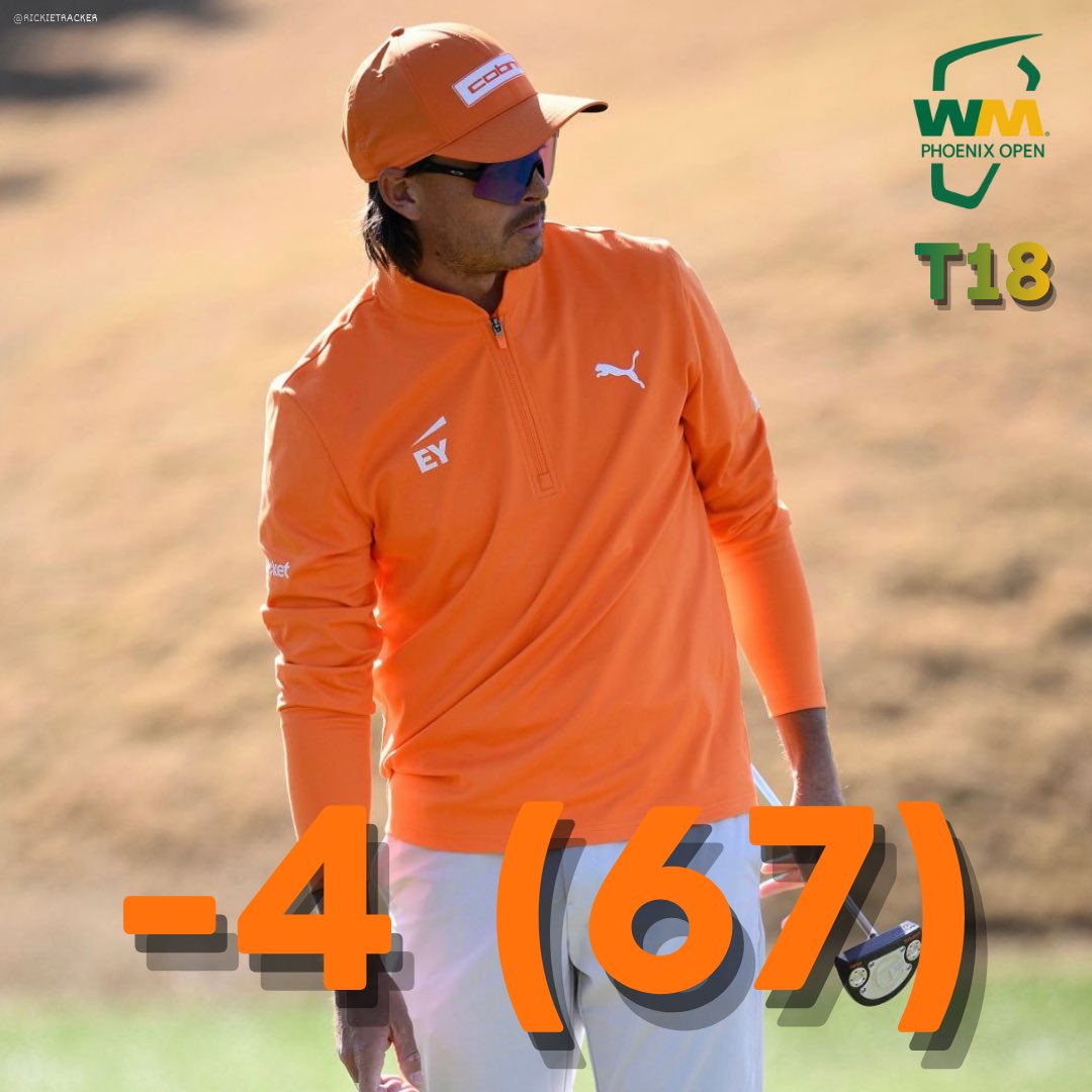 Rickie_Tracker's tweet image. 🚨 T18 IN SCOTTSDALE 🌵 — Rickie Fowler starts his year off with two Top 20’s!

71-68-69-67 this week. For the most part the driving was good, putting was really good. Wedge shots is the one thing that really held him back from contending. All good though.

We’re off to Pebble!