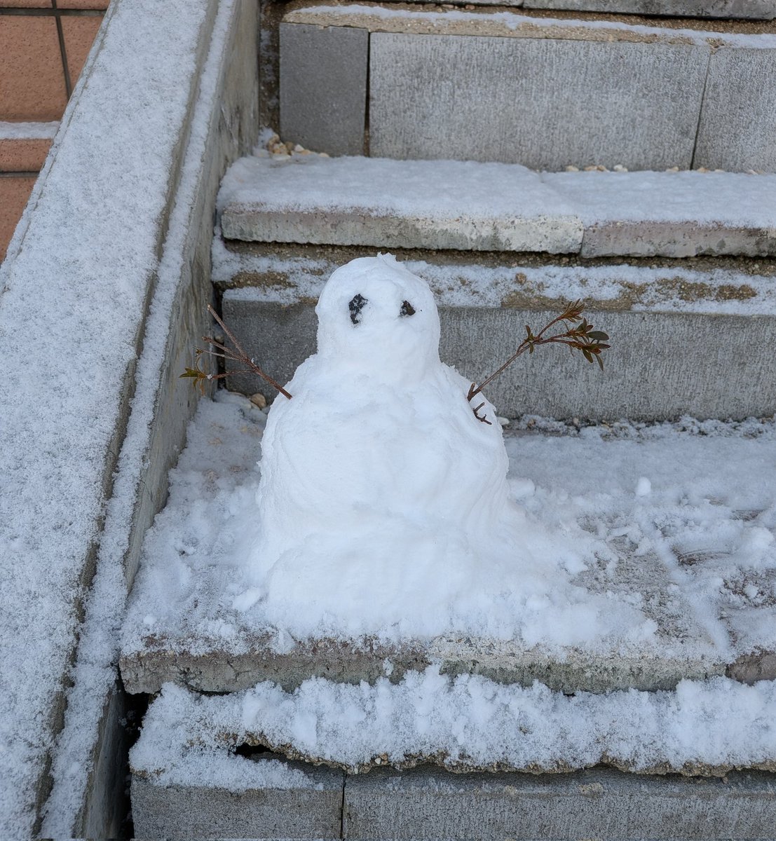 雪だるまつくろ〜☃
会社で作った✌️✌️✌️