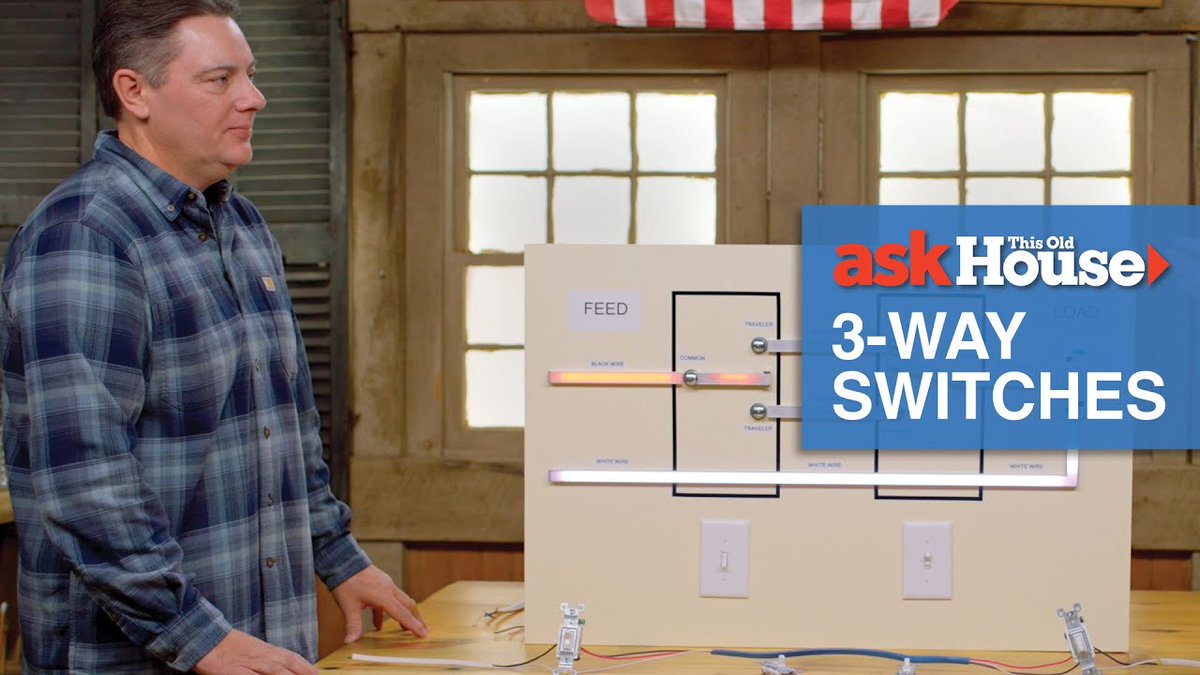 DustinMPeyser's tweet image. How 3-Way Switches Work | Ask This Old House dlvr.it/TQrGlG 👉 Reveal Your ROI bit.ly/MyHomeAI 👈 #HomeImprovement #DIYProjects #Electricians #HomeRenovation #3WaySwitch
