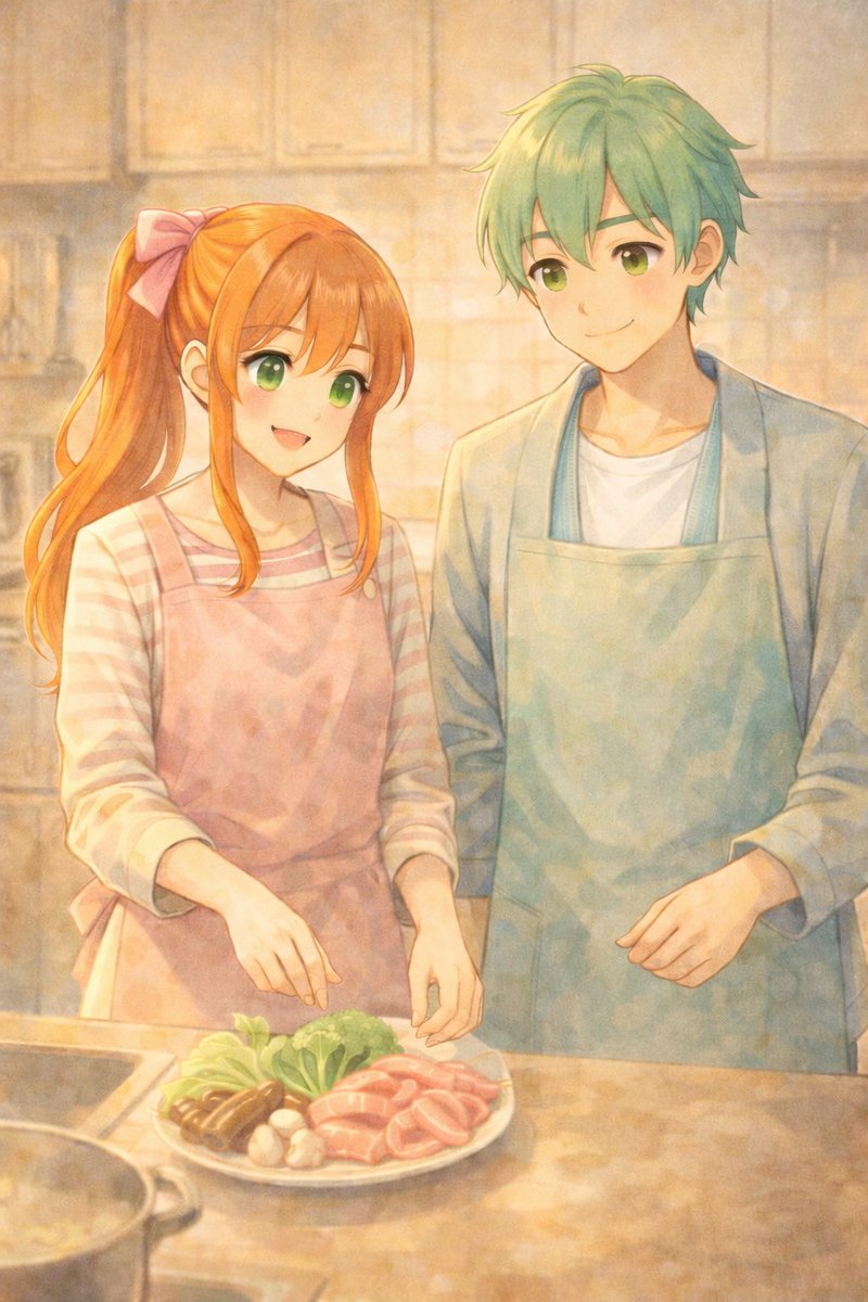 4/5】【🥩 いただきますの準備】 ちさ 「うんうん、準備できたね