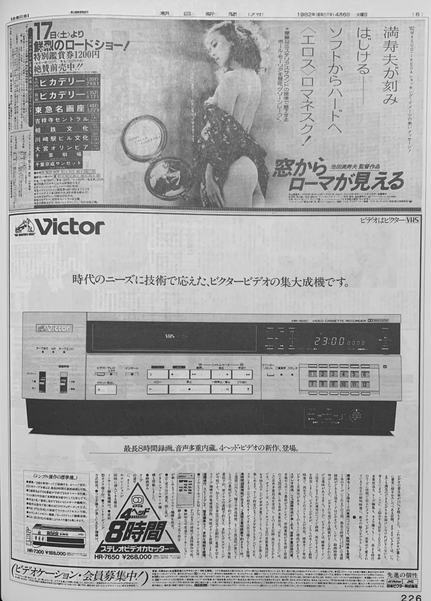 これだけの高級機が'84年頃に入ってハチキュッパとかで投げ売りされて