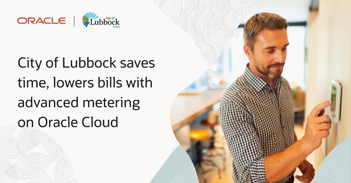 City of Lubbock replaced manual processes and infrequent meter reads with automation and money-saving insights. Learn how the Texas city streamlined account admin tasks and helped customers lower their bills with Oracle Cloud: social.ora.cl/6015hMyD1