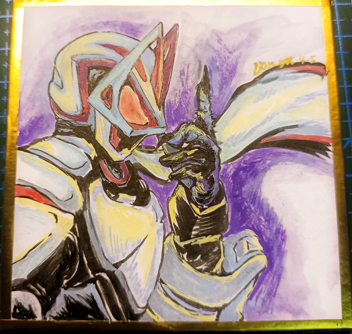 #仮面ライダーです I have drawn some fanart related to Kamen Rider. In fact, there are also scenes in TMNT that pay tribute to Kamen Rider. I wonder if anyone has noticed this?😁