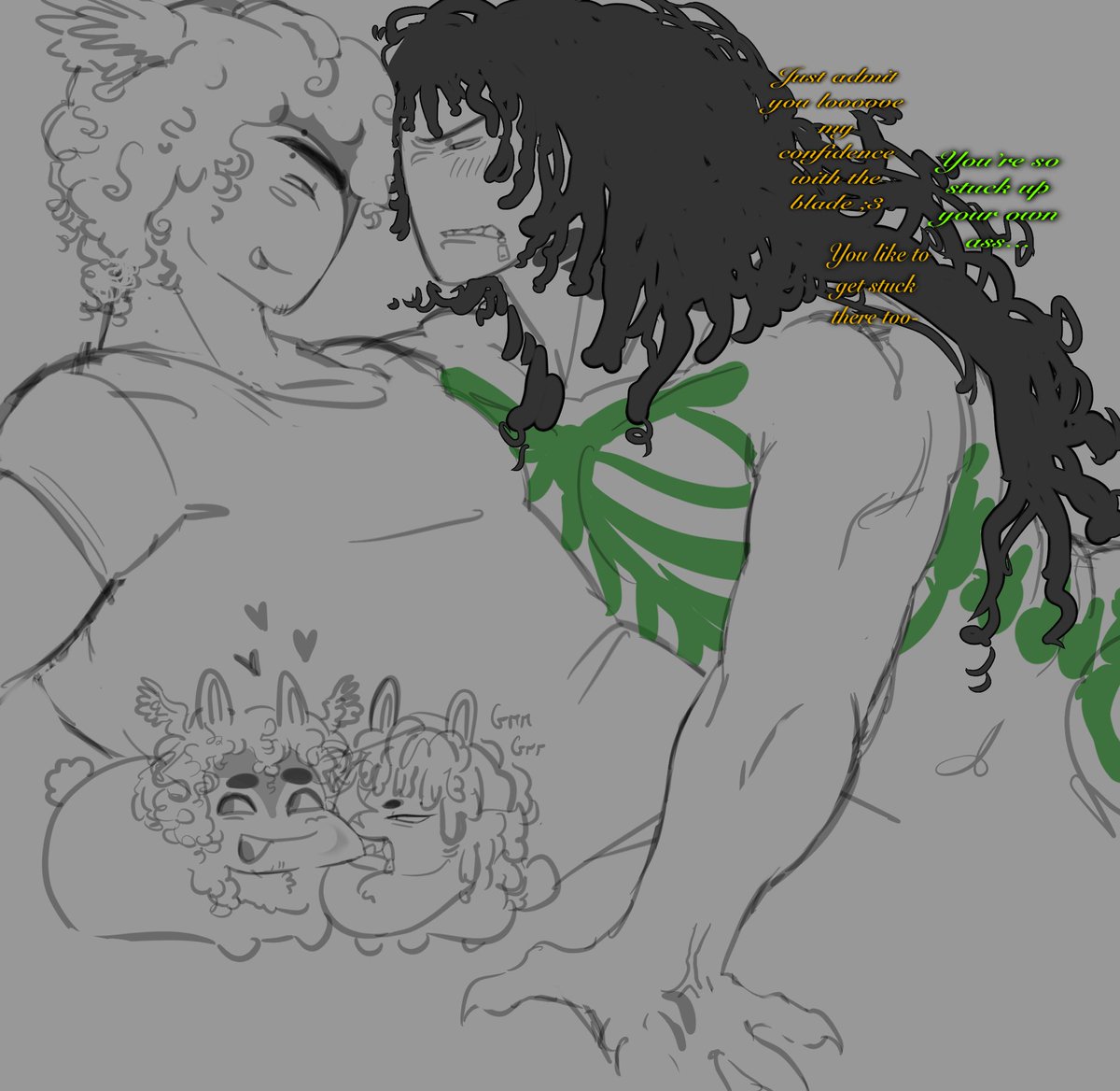 solarrsilv's tweet photo. extra doodle they bicker like an old married couple smh #adminvirus https://t.co/xD7VHF4P4S
