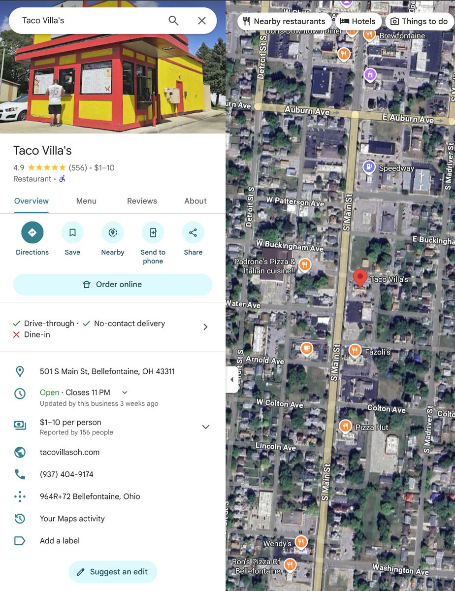 If you live or travel through Ohio, this is the best Mexican food I have found tacovillasoh.com. Being from the southwest, I am rather picky about my Mexican food. This place hits the spot! We are planning on driving the 1.5hrs just to go and eat there!