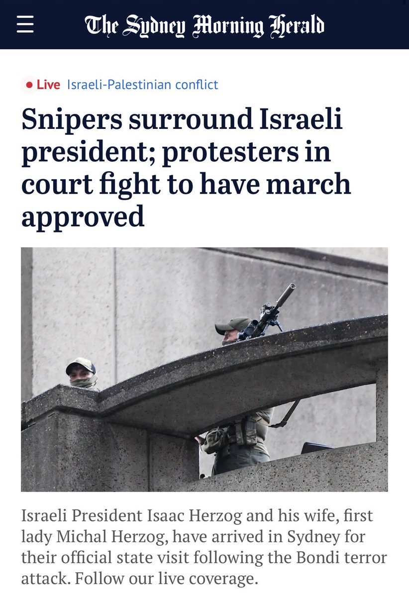 Melbourne_says's tweet image. What the hell is happening in this country right now?

Snipers on rooftops in Sydney. Massive police deployments. Protests shut down. And in Queensland, up to two years in jail for saying “from the river to the sea.”

Aussies are being silenced to appease Israel. It's madness. 👇🏼