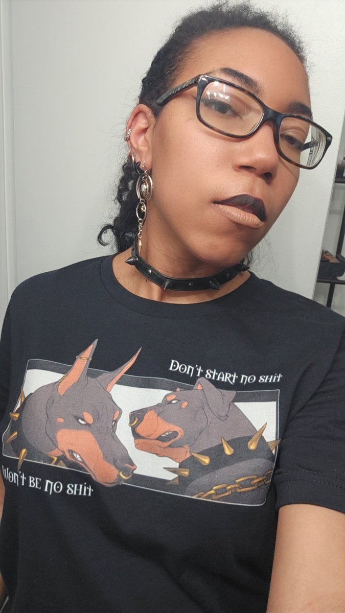 VexstacyArt's tweet image. Happy Black History Month. 
I'm a black artist that's active mainly in the furry fandom 
And I also put my art on shirts like this one.
Which any money is currently going towards my medical bills, so any buys right now I'm three times as grateful for.

villainthings.com/products/the-g…