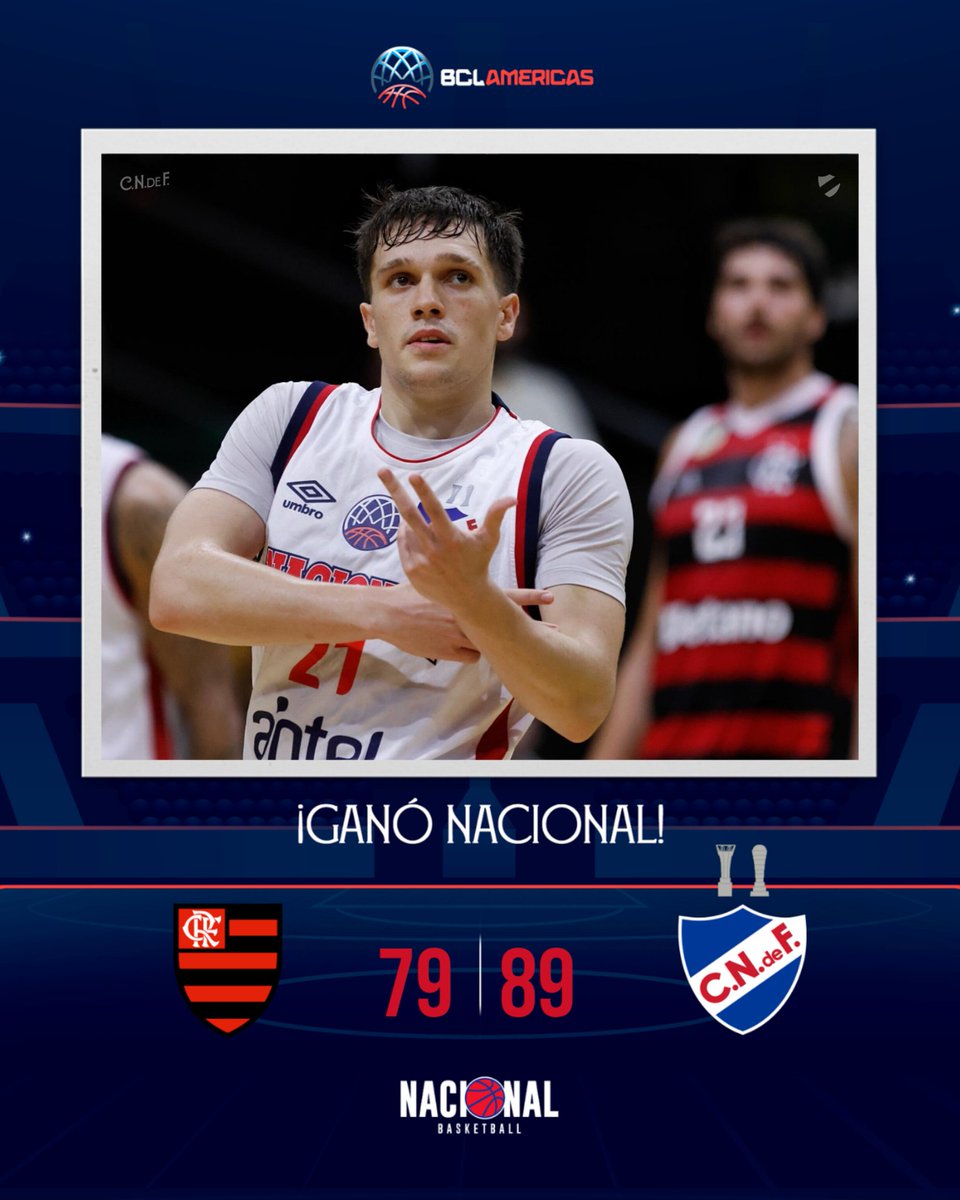 ¡𝗚𝗔𝗡𝗢́ 𝗡𝗔𝗖𝗜𝗢𝗡𝗔𝗟! 🔵⚪️🔴 

#Nacional 8️⃣9️⃣ - 7️⃣9️⃣ Flamengo