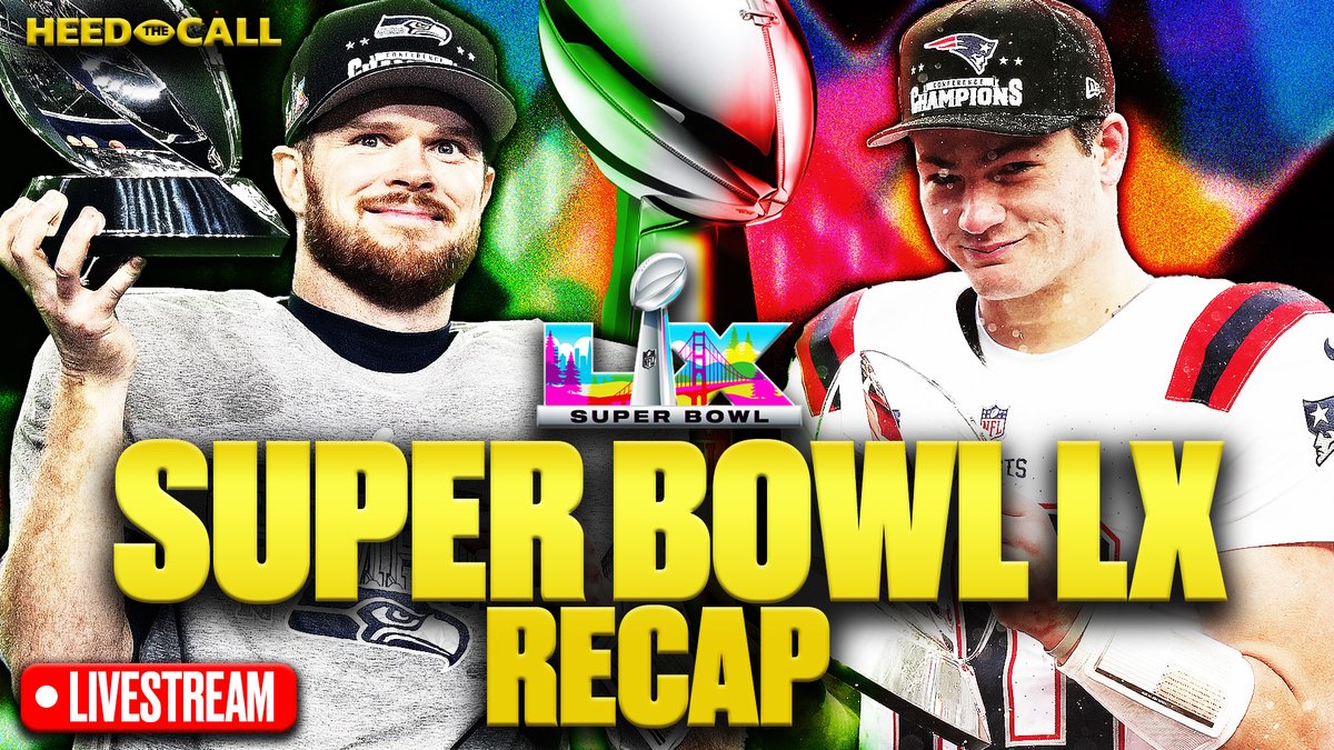 HeedTheCallPod's tweet image. REMINDER: We will be LIVE immediately following Super Bowl LX for our special recap featuring Arif Hasan &amp;amp; Conor Orr! Plus the 2025 season recap rap performance from Legend.

Bookmark this link: youtube.com/live/83-Ij9RKa…