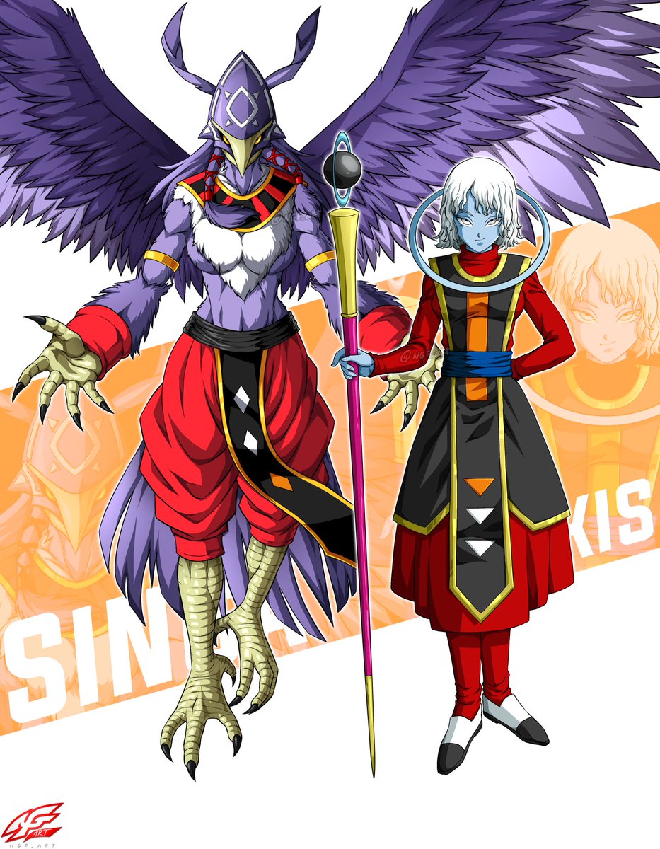 Singa the God Of Destruction, and Sakis the Angel 
Commission work from client on IG 
Featuring his Angel and god of destruction character 

Thank you for supporting me