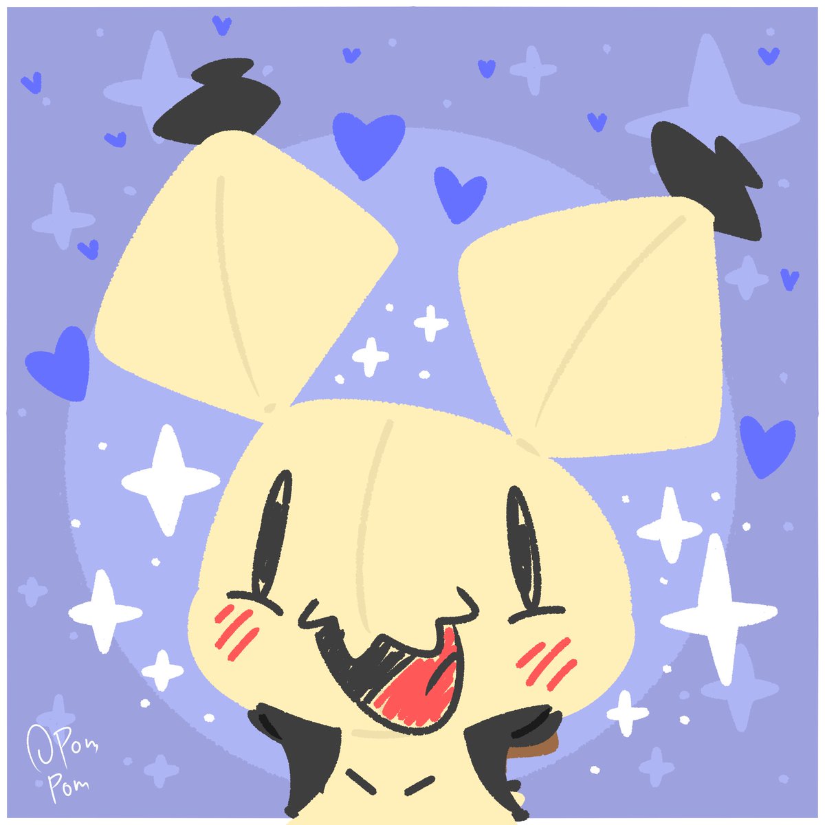 How shall we inflict mischief this week? Bwehehe! 😆✨ 

#fanart #Pokemon #mimikyu