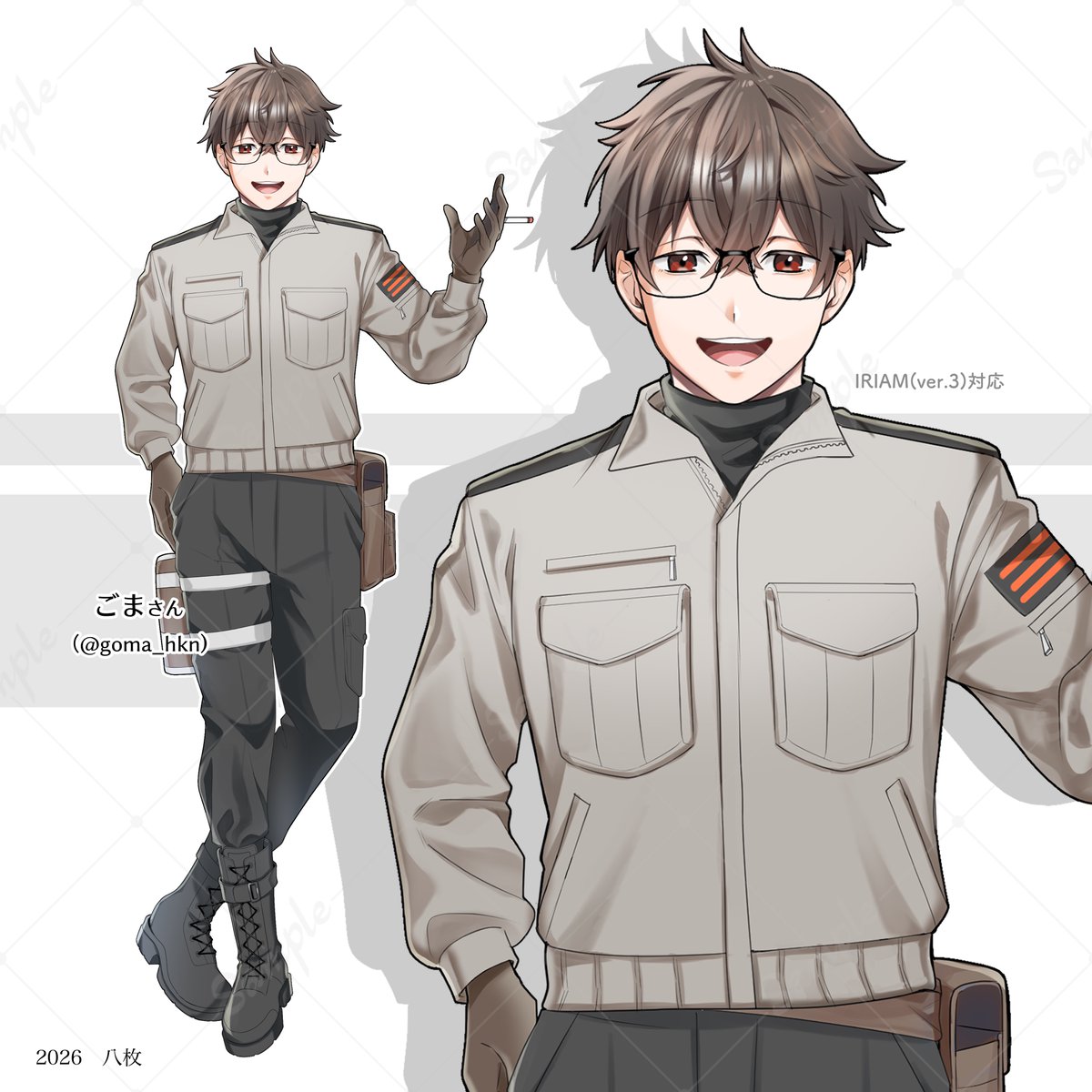 Tomorrow様　ご依頼立ち上げ検討品 🐶ご依頼イラスト🐶 ごま（#goma_hkn)さんの立ち絵を描かせていただき