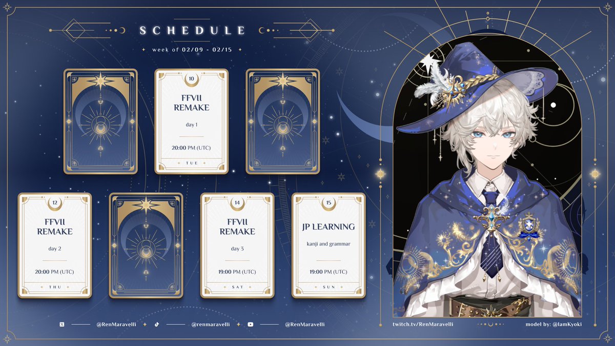 RenMaravelli's tweet image. First schedule for a full week. So after dropping the idea of playing Elden Ring, I decided to start playing shit that I will actually enjoy. Thinking about adding an additional session with a cozy game in the following weeks depending on whether I will have the time for it. See…