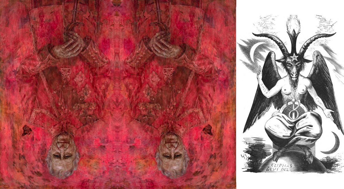 🔥 해외에서 지금 완전 난리 난 소식  
찰스 3세 왕 측근이 엡스타인 저택에서 왕실 경호를 총괄했다는 이메일이 최근 Epstein 파일에서 터져 나와 화제! 🔥

그리고 이 찰스 왕 초상화…  
좌우상하 대칭해보면 가운데 사탄 바포메트(염소 머리 악마) 얼굴이 딱 나타난다는 거! 알고 계셨나요?