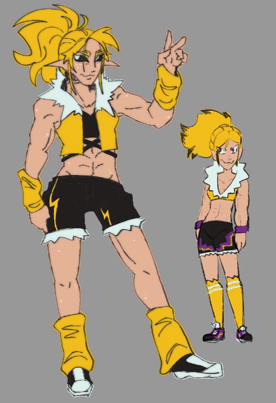 Jolteon gijinka redraw!!!