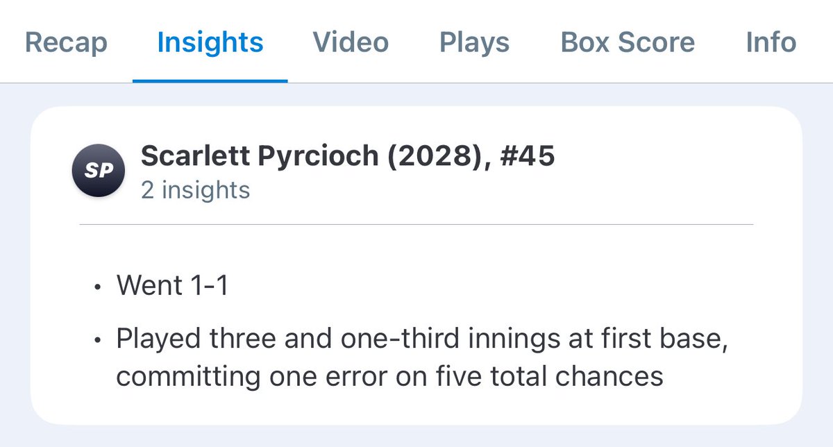 Scarlett Pyrcioch 2028 🥎 tweet media