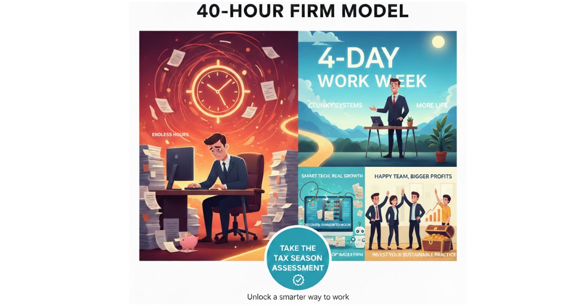 Grind culture" isn't a badge of honor, it's a talent killer. 📉

Don't lose your best people to burnout. Shift to the 40 Hour Firm model to stay profitable and keep your team thriving. 🚀

Check it out: renewgroup.com/post/how-the-4…

#TaxTwitter  #NoMoreBurnout