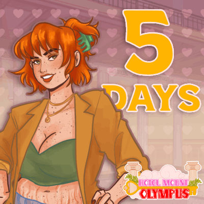 HMOlympus's tweet photo. Just 5 days left until the release of #HotelMountOlympus Demo, here to welcome us today is Ammie!✨#VisualNovel #GameDev #Devlog #IndieGame #GreekMythology #HMO https://t.co/ln19EMVyp3