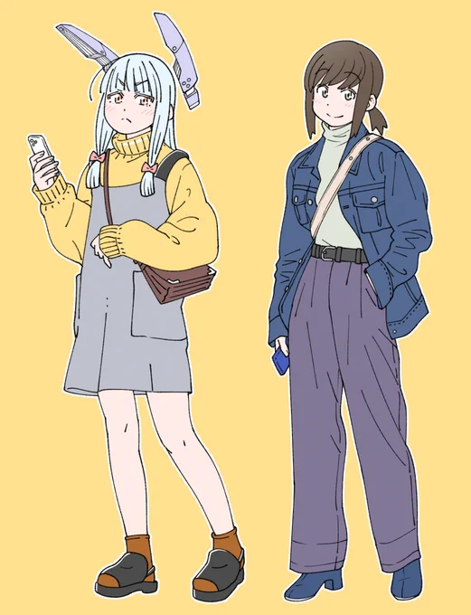 #女の子二人のイラストを貼る 叢雲と吹雪
