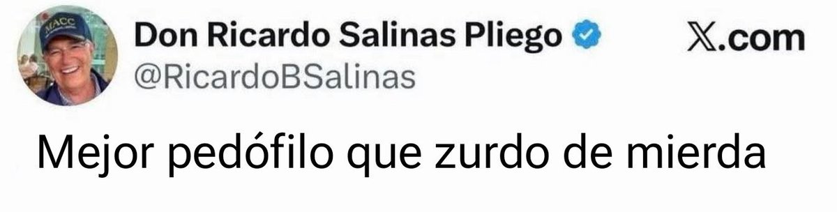 VazquezGonzo's tweet photo. Y qué tal el pedófilo odiador y resentido… aceptando su monstruosidad!!! 
@RicardoBSalinas 
#TioRichiePedófilo https://t.co/NaNkMMAve7