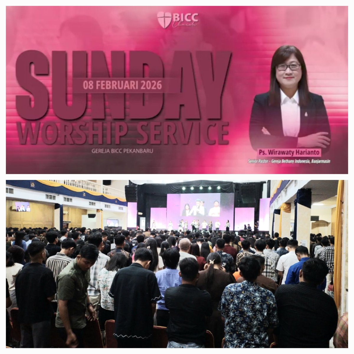 Sembahyang Minggu di Gereja GBI ICC Jl. Tuanku Tambusai 55 Pekanbaru. (08/02/2026, 19.00-21.00 WIB)