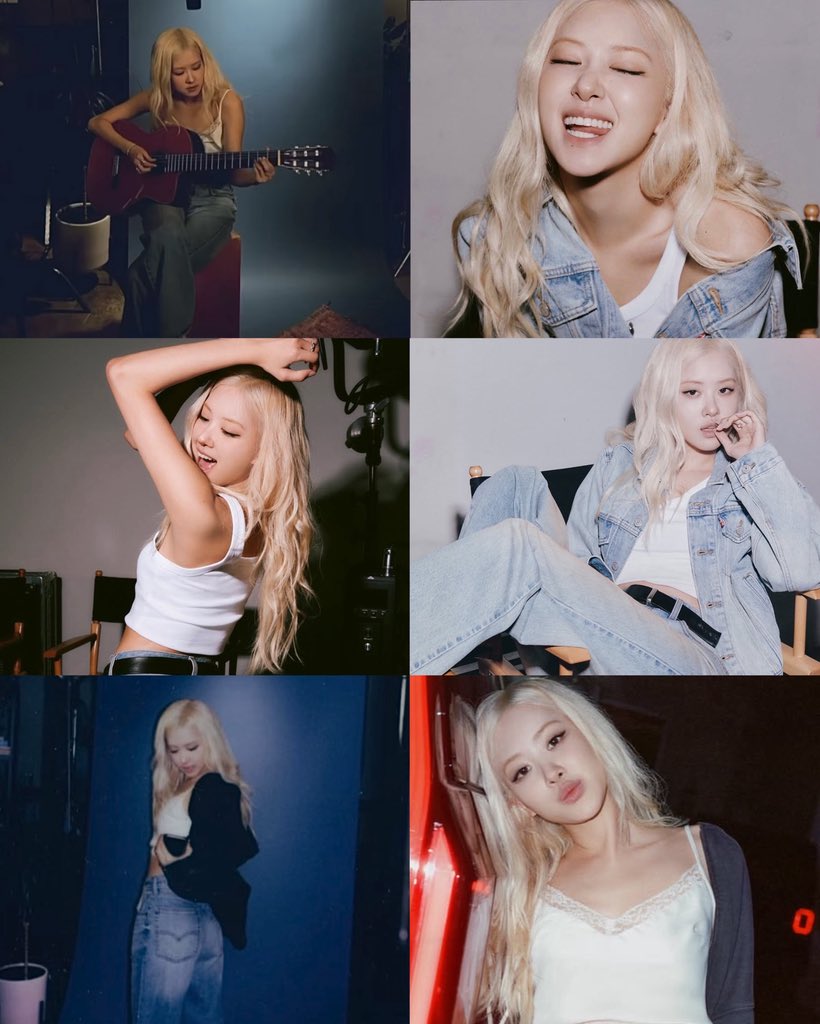 rosespics's tweet image. rosé for levi’s super bowl commercial