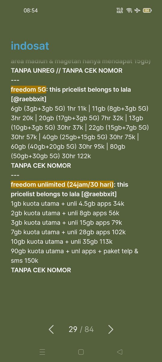 lala — order via wa/tele tweet media