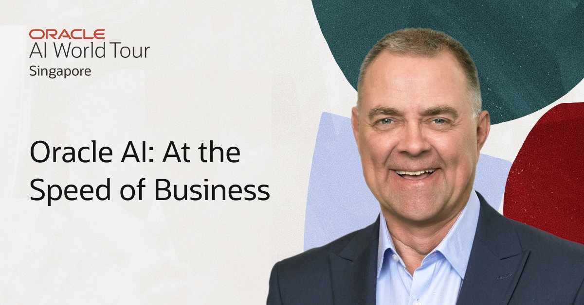 Discover how leading organizations are putting AI to work today—and get an exclusive look at what’s next. Join Oracle’s Gary Miler at #AIWorld Tour Singapore on 14 April: social.ora.cl/6012hMJ4n