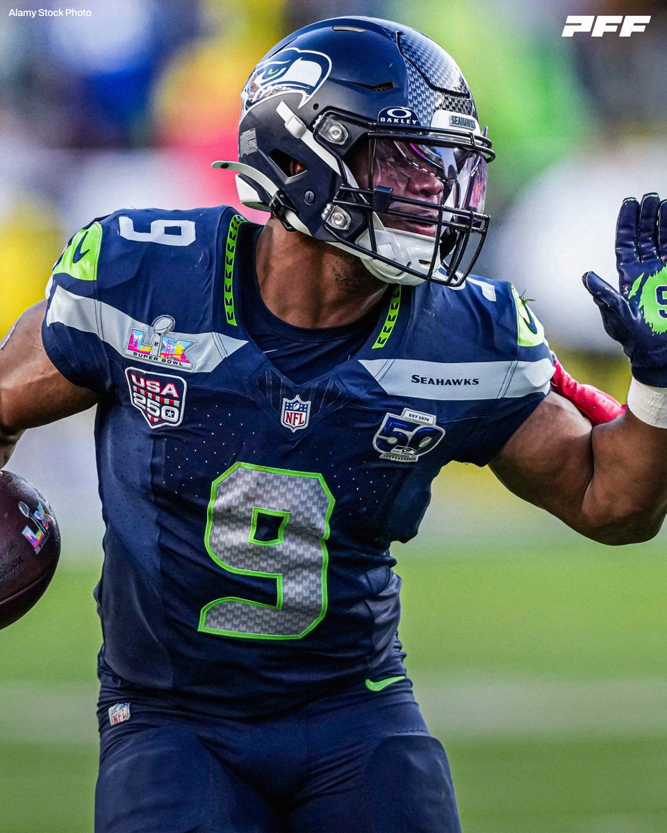 Yards in the first half of the Super Bowl: 

Kenneth Walker - 100 
Rest of Seahawks - 89
Kenneth Walker after contact - 55
Patriots - 51