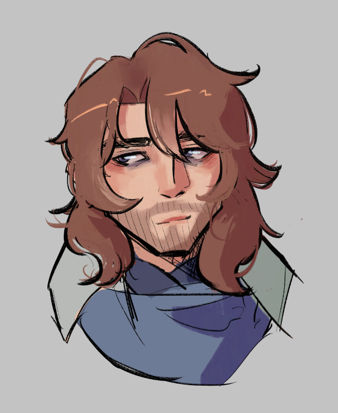 ngl i was trying to make his hair more wild but now he looks like a pantene hair model 🧍