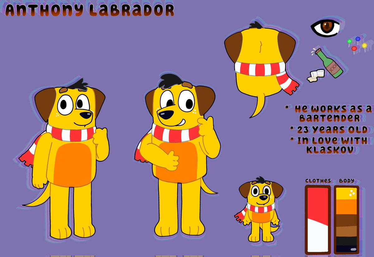 I also got a remake of a ref sheet of one of my oldest ocs which was from bluey #bluey #blueysona