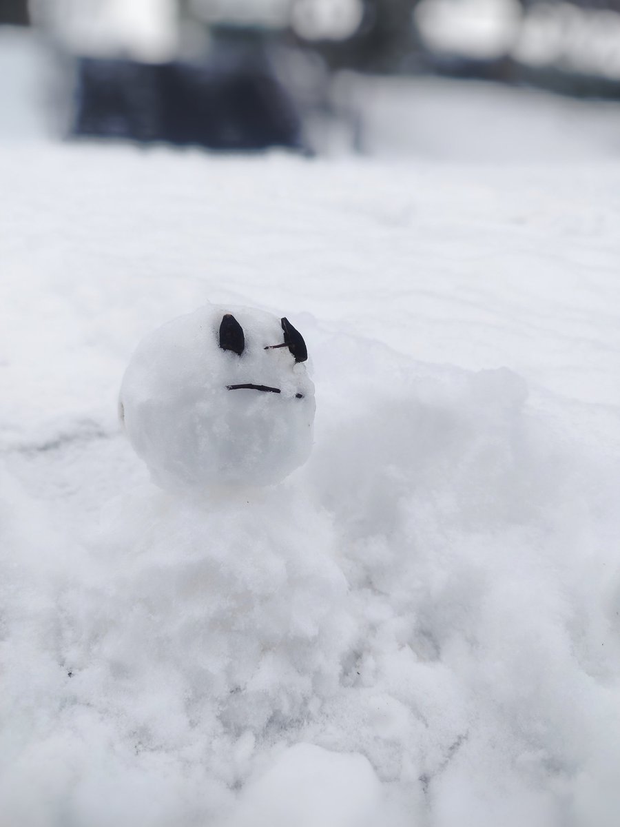 こんみらです〜！☃️ ちっちゃな雪だるまくん🤍 何年かぶりに作った