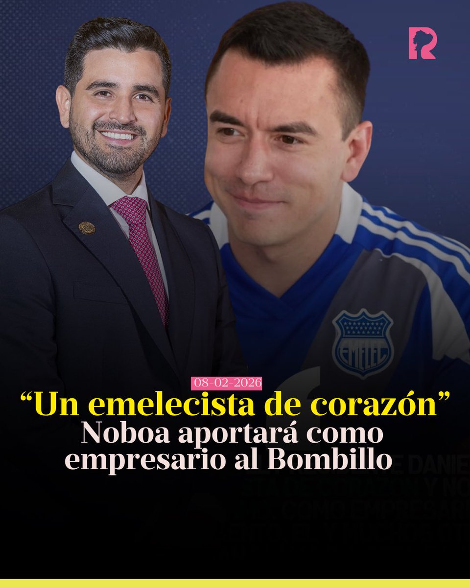 realidades593's tweet image. José David Jiménez, candidato a presidir Emelec, aseguró que el primer mandatario, Daniel Noboa va a aportar muchísimo como empresario, es un emelecista de corazón’

Las elecciones en el Bombillo se desarrollarán el sábado 21 de febrero.

#Emelec #ExplosionAzul