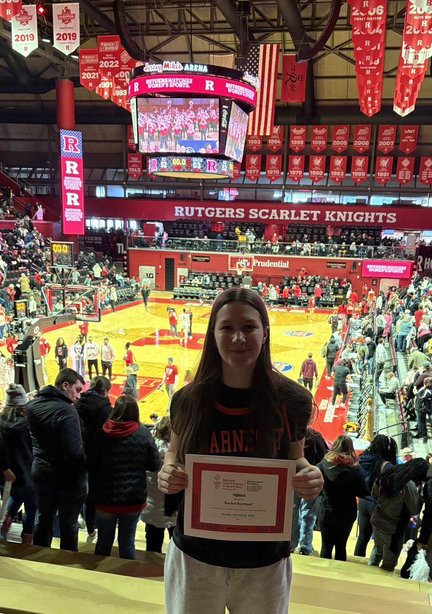 Congratulations to #LadyBengal Rachel Bonhard on being recognized for NJSIAA National Girls &amp; Women in Sports Day! 👏🏽🏀👟⛹🏼‍♀️
