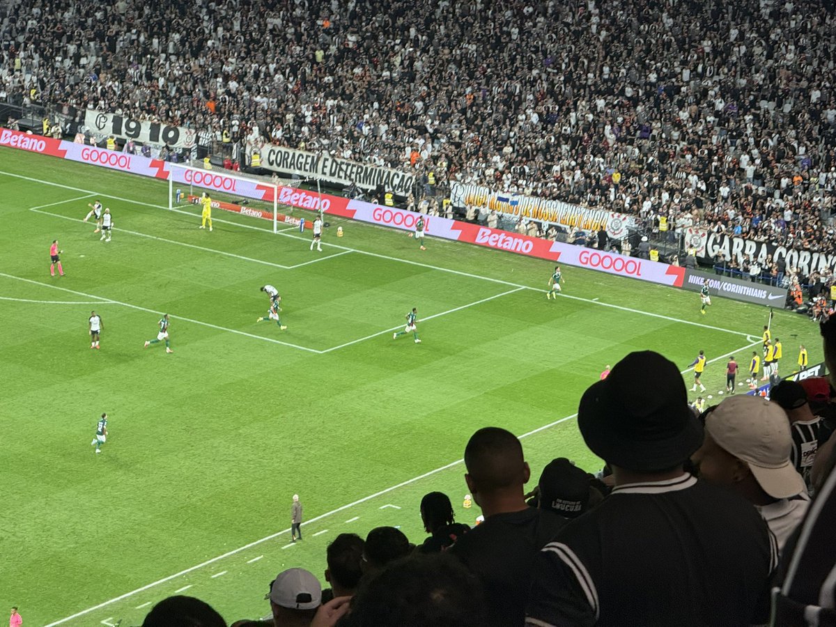 camilac_alves's tweet photo. Flaco López chega ao quarto gol dele na temporada pelo Palmeiras, abre o placar no Dérbi e comemora chutando a bandeira de escanteio do Corinthians. É quando começa a confusão generalizada no campo. https://t.co/yiB1efohNY