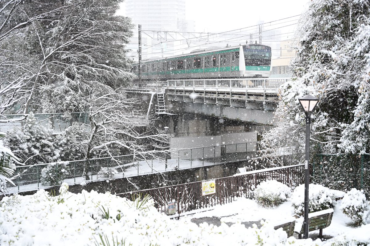 feignantise_jp's tweet photo. 赤羽線撮って出し
一枚目は新しいりんかい線の車両がだからこそできた構図だな、なんも見えん https://t.co/fBBSNHwYqT