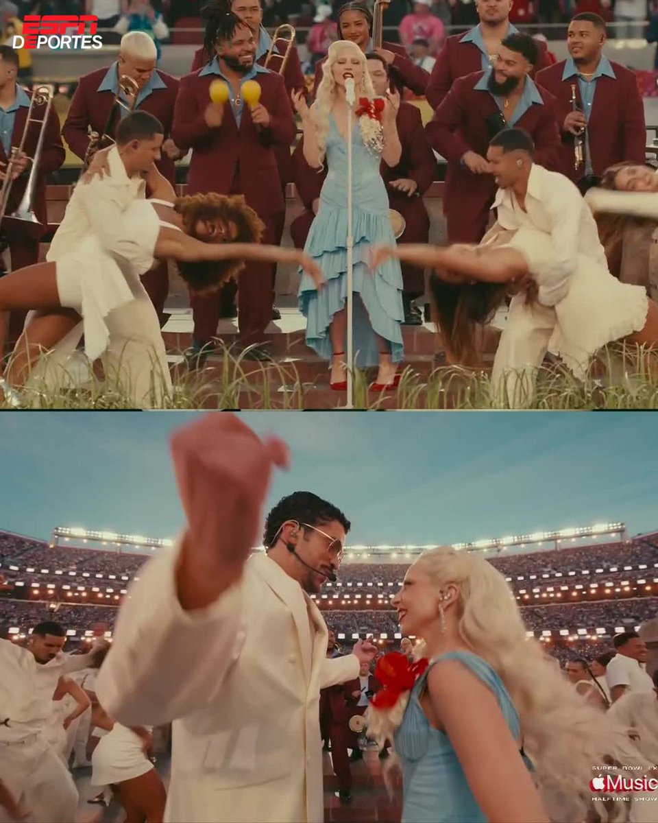 Lady Gaga sale como invitada y hasta bailó "Baile Inolvidable" con Benito.🎤🐰