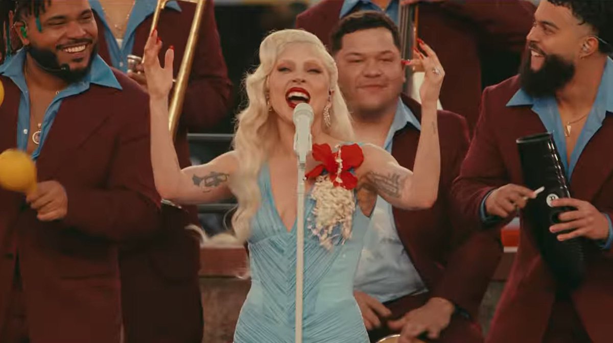 Lady Gaga makes appearance during Bad Bunny’s #SuperBowl halftime show for a salsa performance of ‘Die With A Smile.’