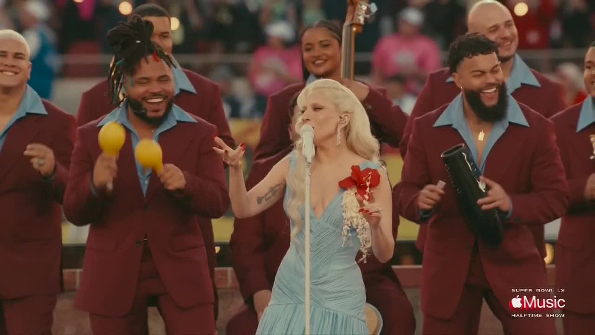 Lady Gaga performed a special version of “Die With A Smile” during Bad Bunny’s #SuperBowlLX halftime show