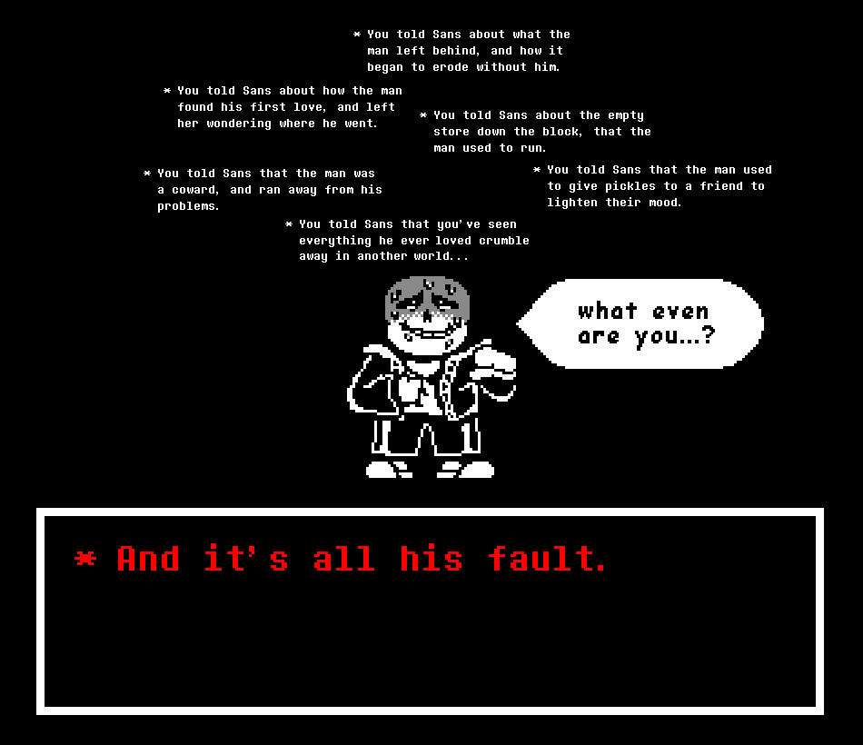 Tra la la.
Beware of the man who came from the other world.