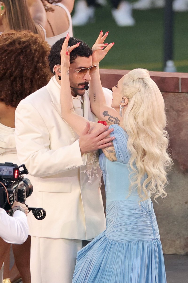Complex's tweet image. Lady Gaga x Bad Bunny #SuperBowl