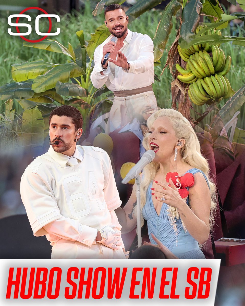 BAD BUNNY, LADY GAGA Y RICKY MARTIN: el TREMENDO show de medio tiempo del Super Bowl LX. ¿Qué te pareció? ¿Qué puntaje se lleva?

📺 #SuperBowlLX | #DisneyPlus Plan Premium