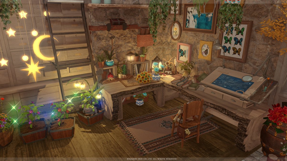 代行させて頂きました！
テーマは「テラスのあるお家」です。
テラスとサンルームがあります！
見学の許可を頂きましたのでぜひ遊びにきてください✨

#FF14housing #FF14ハウジング　#KiriHousing